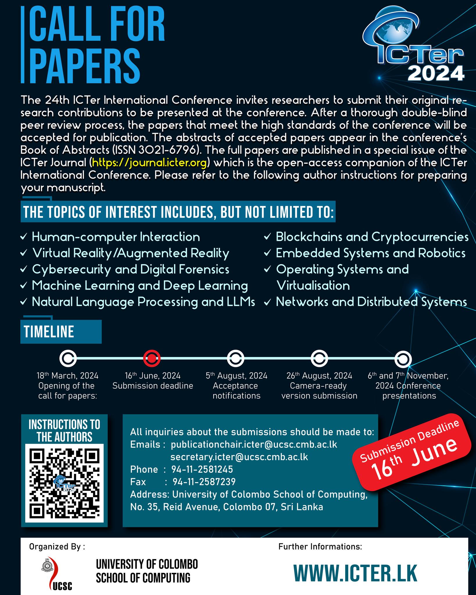 ICTer 2024  CfP Poster